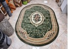 Тъкан персийски килим Blue stones 5261_GREEN елипса